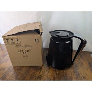 Keurig Hot 2.0 Plastic Carafe w/ Easy-Pour Handle Black Coffee Pot Tea Container